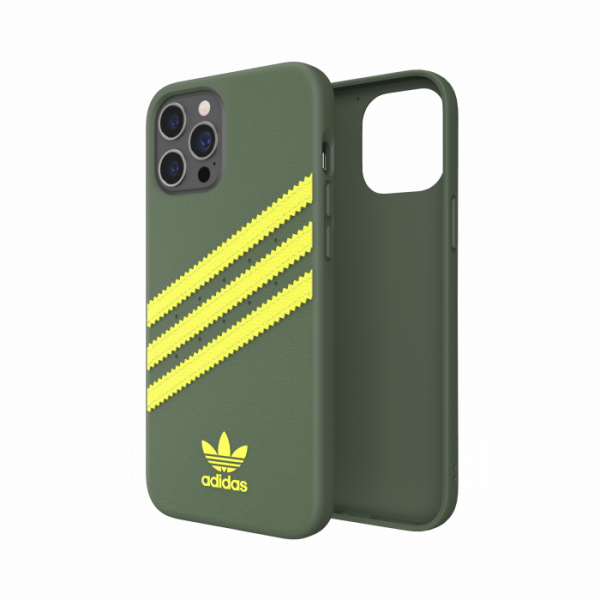 Adidas 3-Stripes Snap Case for iPhone 12/12 Pro (Green/Yellow)