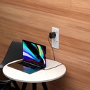 Powerology 63W Ultra-Quick GaN Charger 45W PD & USB-A Quick Charge 18W QC3.0