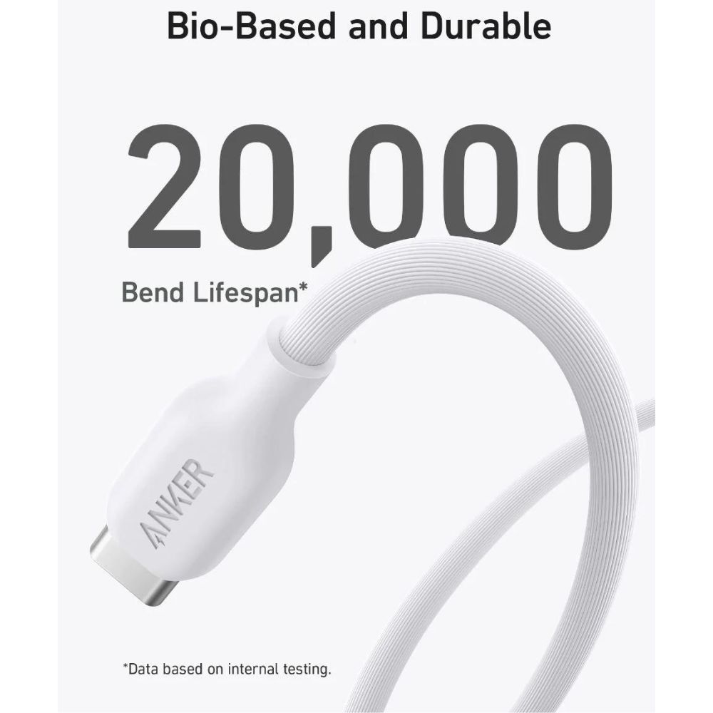 Anker 542 USB-C to Lightning Cable (Bio-Based) (0.9m/3ft) (White)