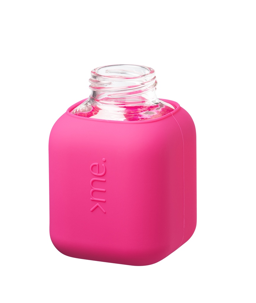 Squireme Y2 Glass Bottle with Silicone Sleeve 370 ml (Glam Pink)