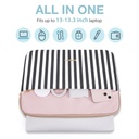 Bagsmart 13.3'' Zebra Laptop Sleeve (Pink)