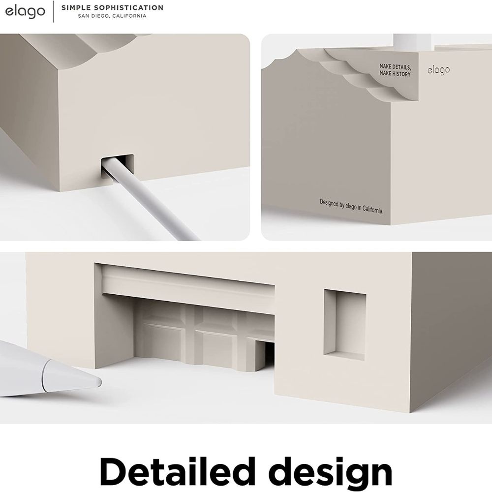 Elago Silicone Home Stand Apple Pencil (Stone)