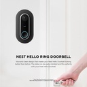 Elago Wall Plate for Nest Hello Doorbell (Black)