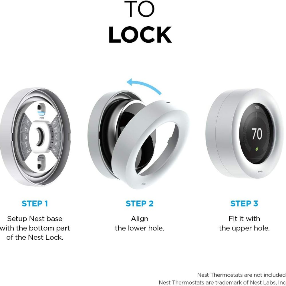 Elago Lock Case for Nest Thermostats (White)