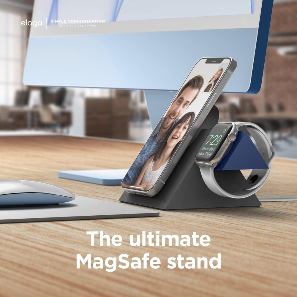 Elago MS5 Magsafe Duo Charging Station (Dark Grey/Jean Indigo)