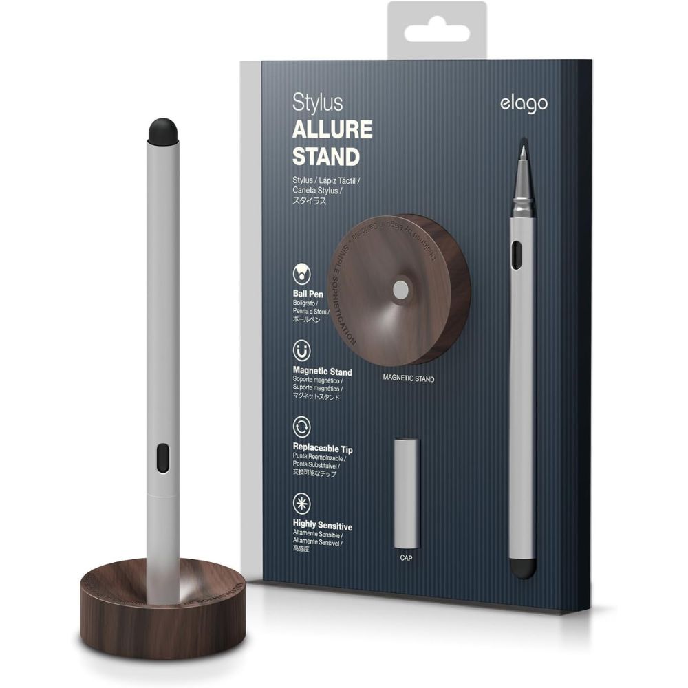 Elago Aluure Stand Stylus Pen (Walnut)