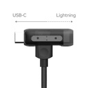 Momax 1-Link Flow Duo 2-in-1 USB-C to USB-C + Lightning (1.5m) Braided (Black)