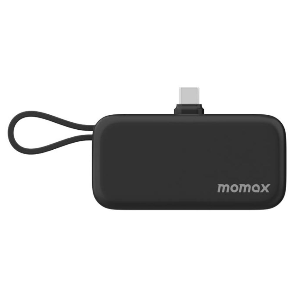 Momax 1-Power Mini 5000mAh Bulit-in foldable USB-C Battery pack (Black)