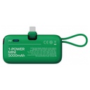 Momax 1-Power Mini 5000mAh Bulit-in foldable USB-C Battery pack (Green)