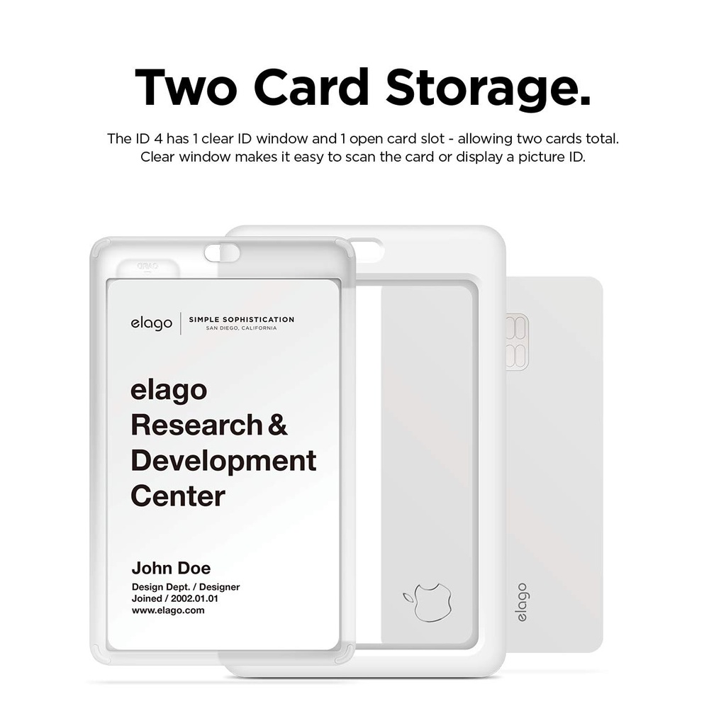 Elago iD3 ID Card Holder (White/Red Strap)