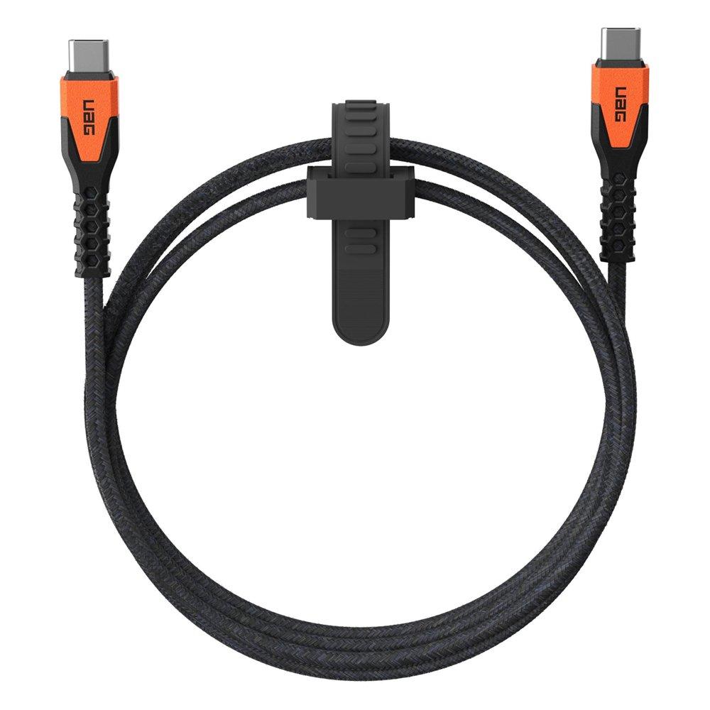 UAG Rugged Kevlar USBC-USBC Cable 1.5M (Black/Orange)