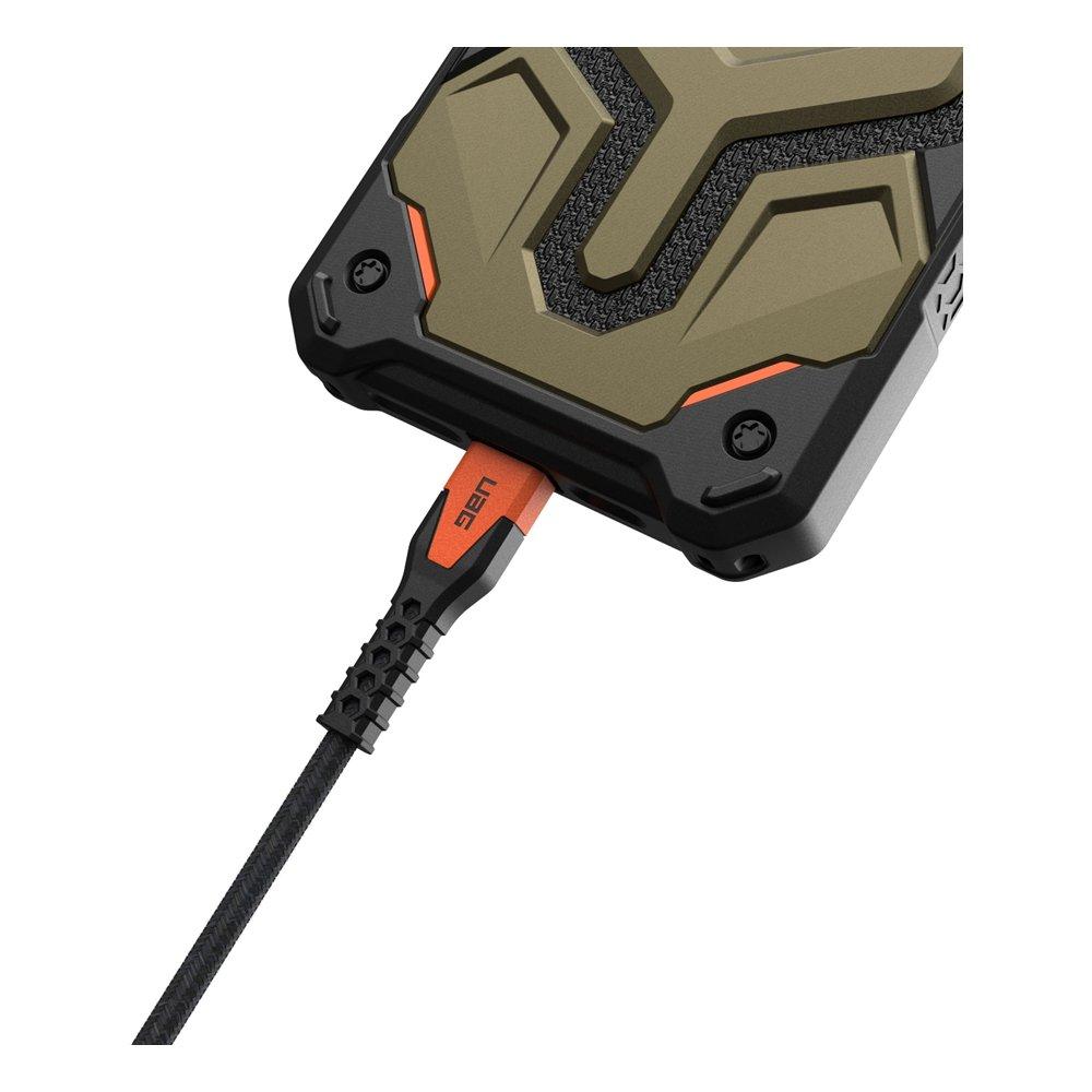 UAG Rugged Kevlar USBC-USBC Cable 1.5M (Black/Orange)