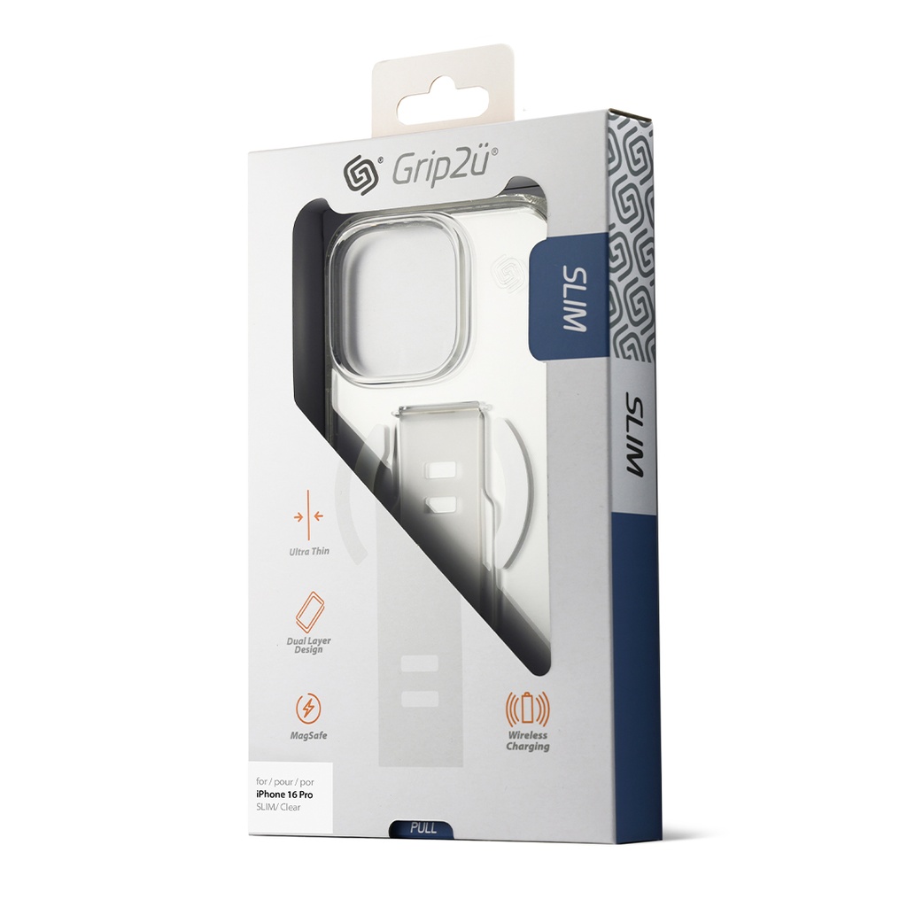 Grip2u Slim Magsafe Case iPhone 16 Pro (Clear)