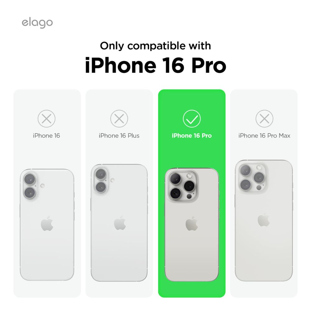 Elago Hybrid Magsafe Case for iPhone 16 Pro (Clear/White)