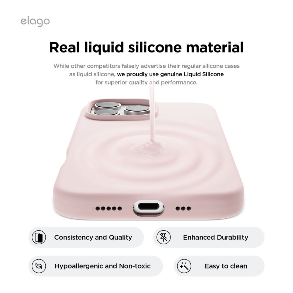 Elago Silicone Magsafe Case for iPhone 16 Pro (Lovely Pink)