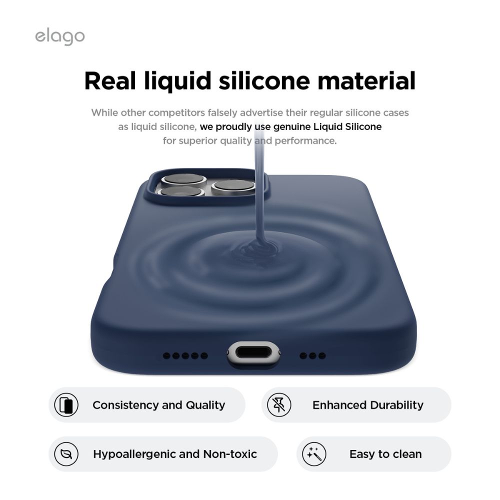 Elago Silicone Magsafe Case for iPhone 16 Pro (Jean Indigo)