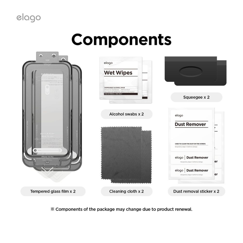 Elago Screen Protector for iPhone 16 Pro (Clear)