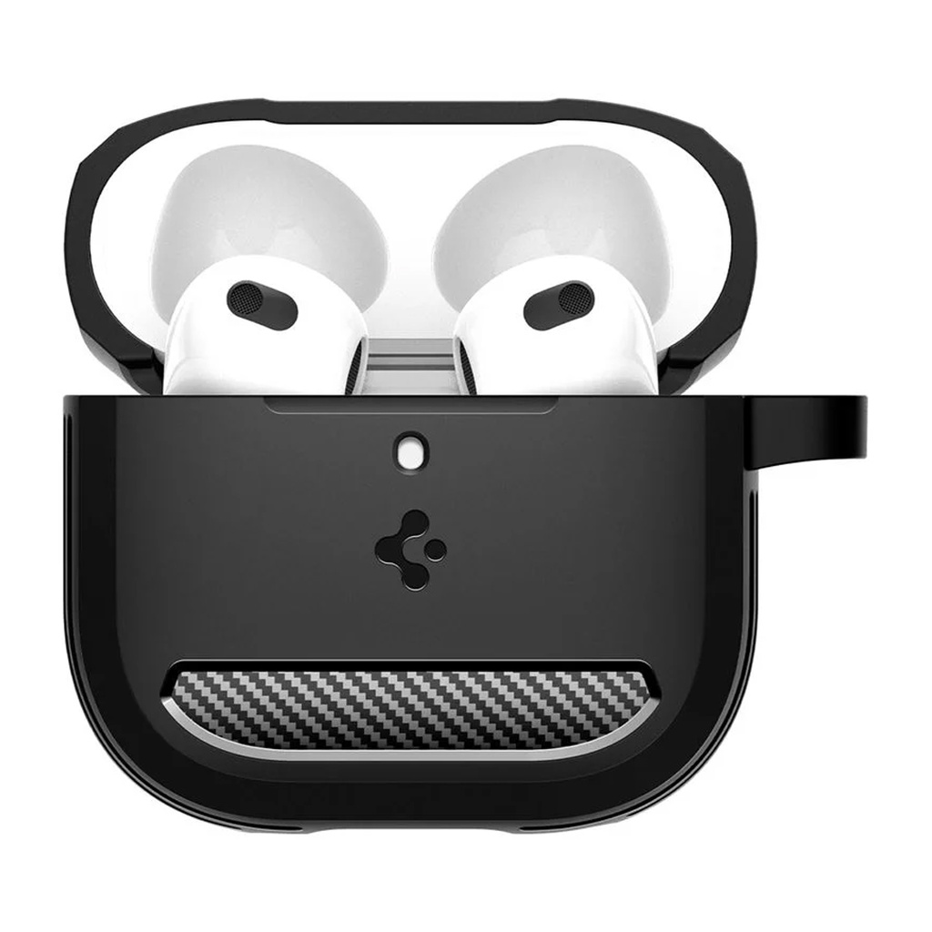 Spigen Rugged Armor Case for AirPods 4 (Matte Black)