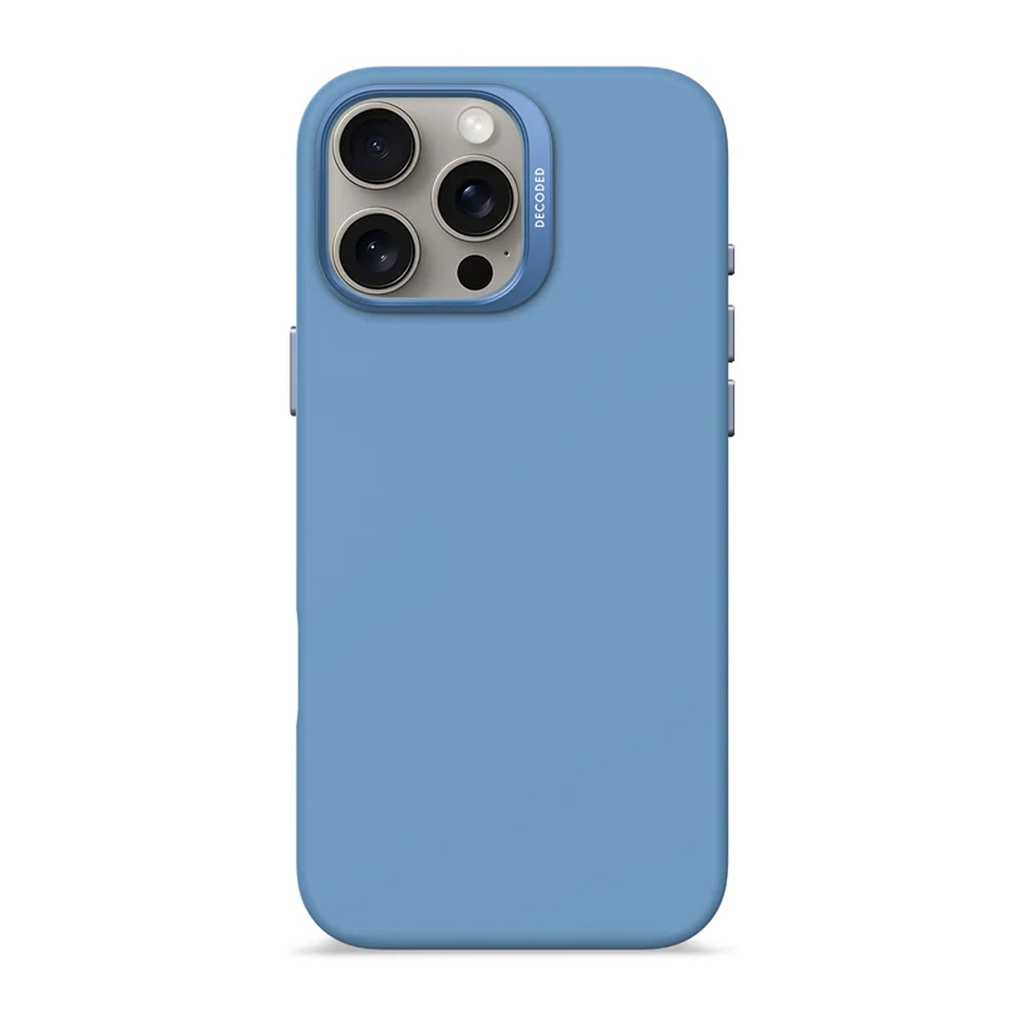 Decoded Silicone AntiMicrobial Case for iPhone 16 Pro (Light Blue)