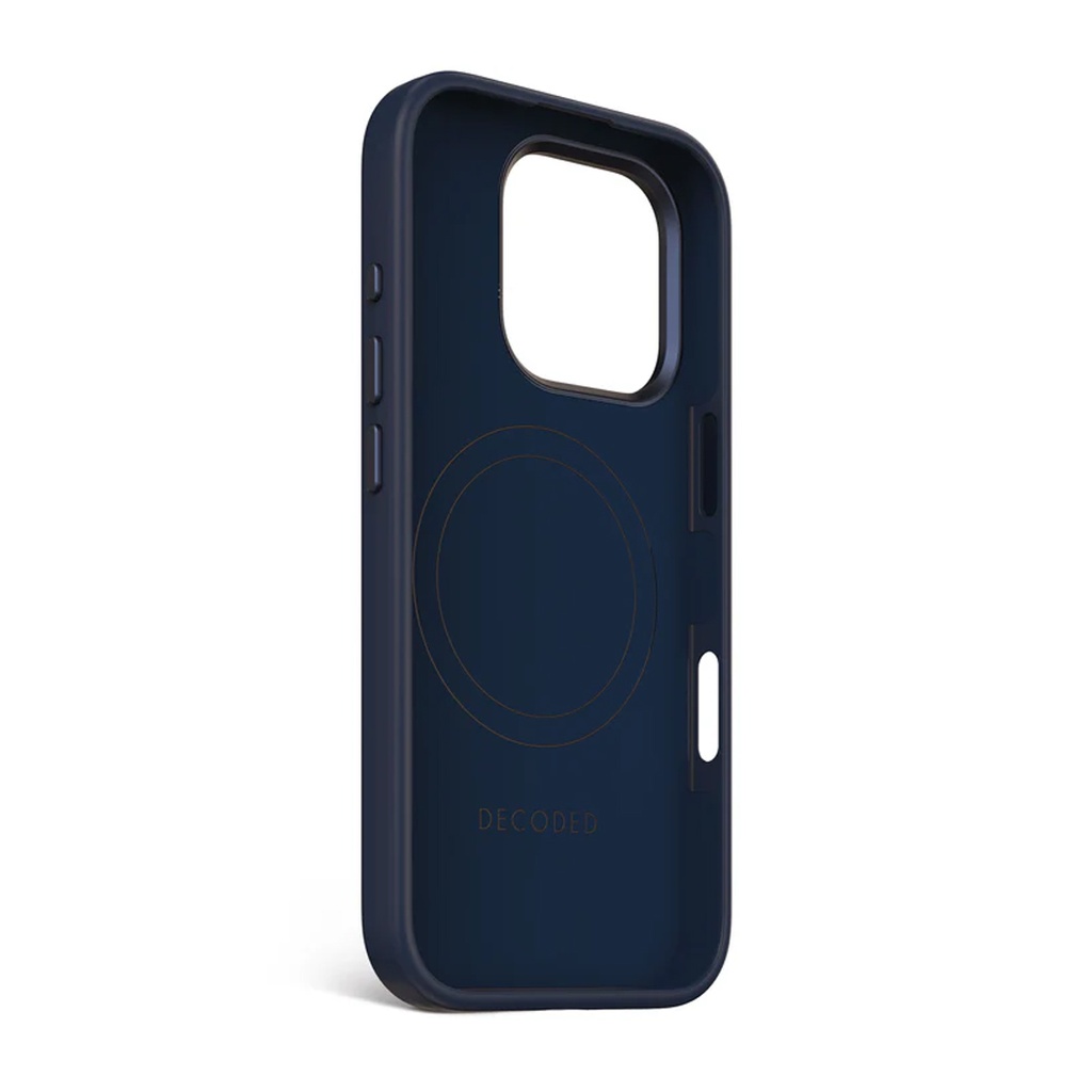 Decoded Silicone AntiMicrobial Case for iPhone 16 Pro (Navy)