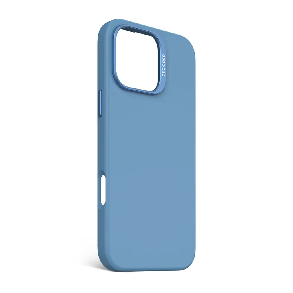 Decoded Silicone AntiMicrobial Case for iPhone 16 Pro Max (Light Blue)