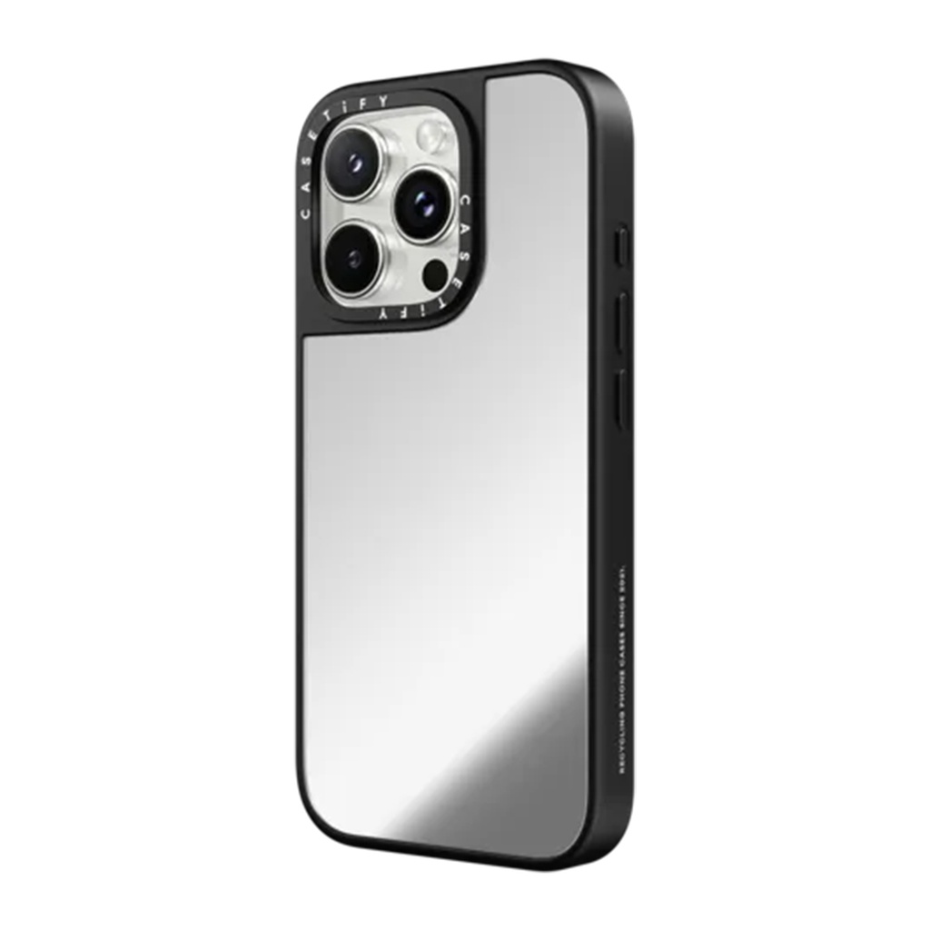 Casetify Magsafe Mirror Case for iPhone 16 Pro (Silver/ Black)