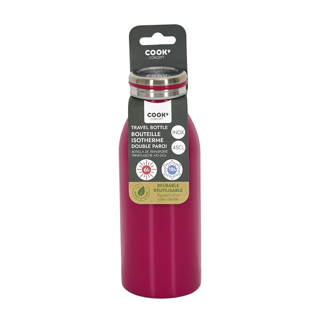 CMP Insulated Travle Bottle 450ML (Raspberry)