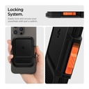 Spigen iPhone Lock Fit Wallet with Magsafe (Black)