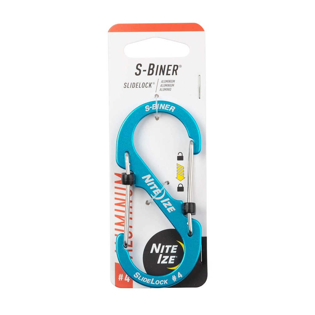 NiteIze S-Biner® SlideLock® Aluminum #4 (Blue)