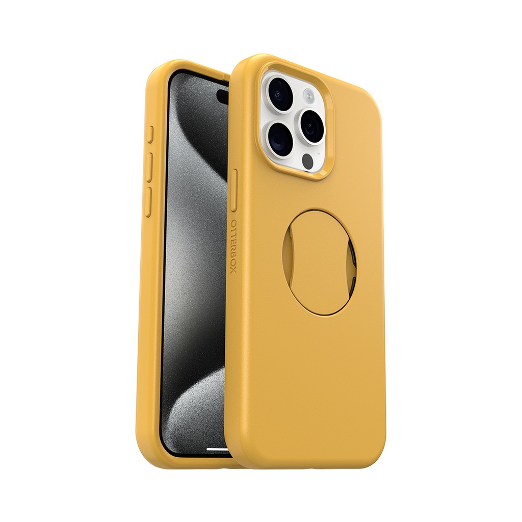 OtterBox OtterGrip Symmetry MagSafe Case for iPhone 15 Pro Max (Yellow)