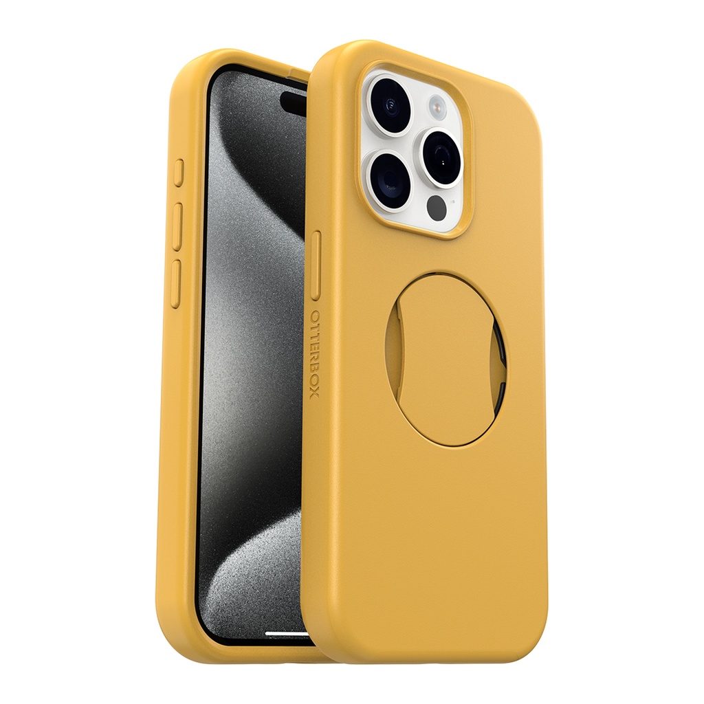 OtterBox OtterGrip Symmetry MagSafe Case for iPhone 15 Pro (Yellow)