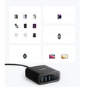 Anker Charger (112W, 6 Ports, GaN) (Black)