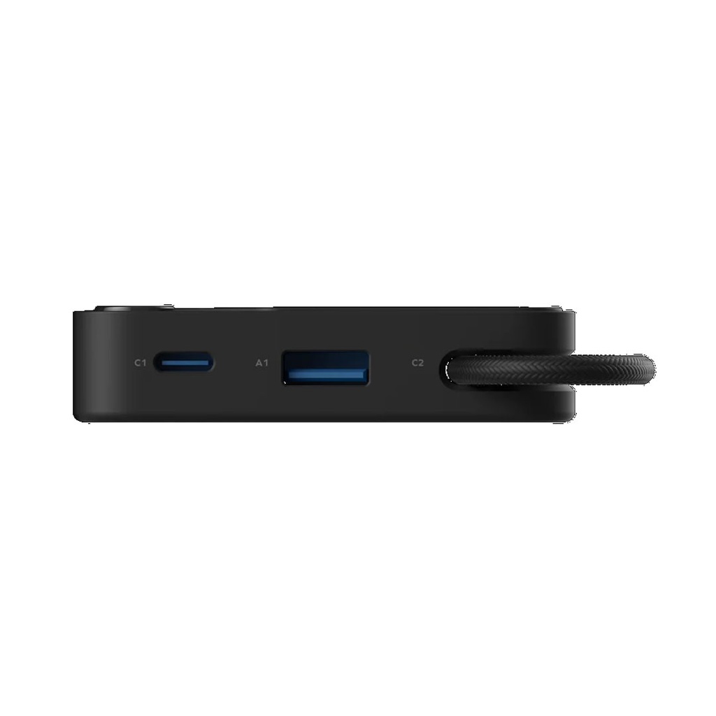 Momax 1-Power X Battery Pack (10000mAh) with Built-in USB-C Cable (Black)