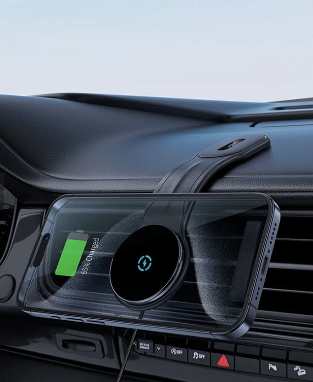 ACEFAST D21 Velcro in-car wireless charging holder,black