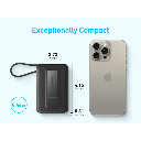 Anker Zolo Wireless Power Bank (10K, 30W, Built-In USB-C Cable) (Black)