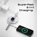 Statik MagStack Duo Apple Watch Charger + USB-C Cable 1.5M (White)
