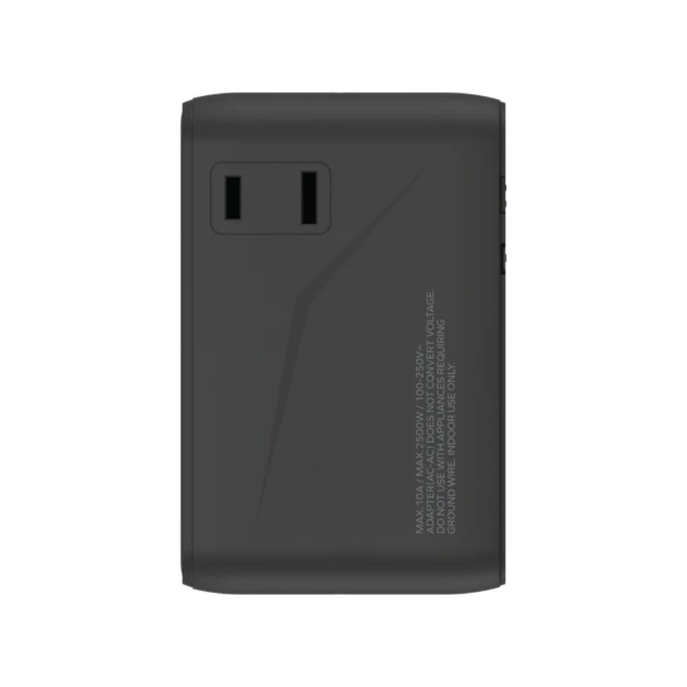 Momax 1-World2 100W 4-Port USB-C Dual AC Travel Adaptor (Black)