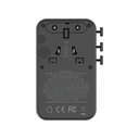 Momax 1-World2 100W 4-Port USB-C Dual AC Travel Adaptor (Black)
