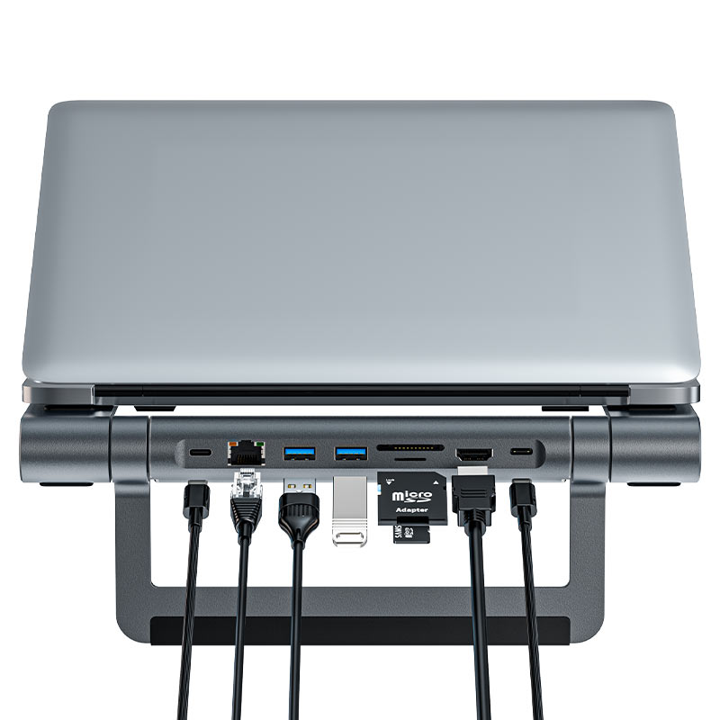 ACEFAST  PLUS USB-C multifunctional stand HUB for laptop (GRAY)