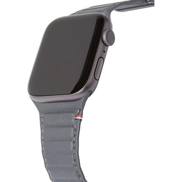 Decoded Traction Leather Magnetic Strap for Apple Watch 42/44mm (Anthracite)