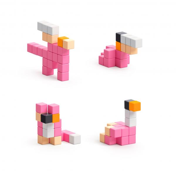 PIXIO Flamingo - 24 Magnetic Block Set