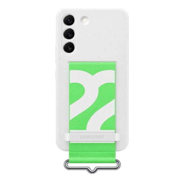 Samsung Galaxy S22+ Silicone Cover with Strap (White)