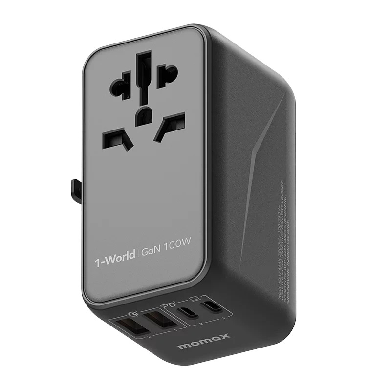 Momax 1-World 100W GaN 4 ports + AC Travel Adapter