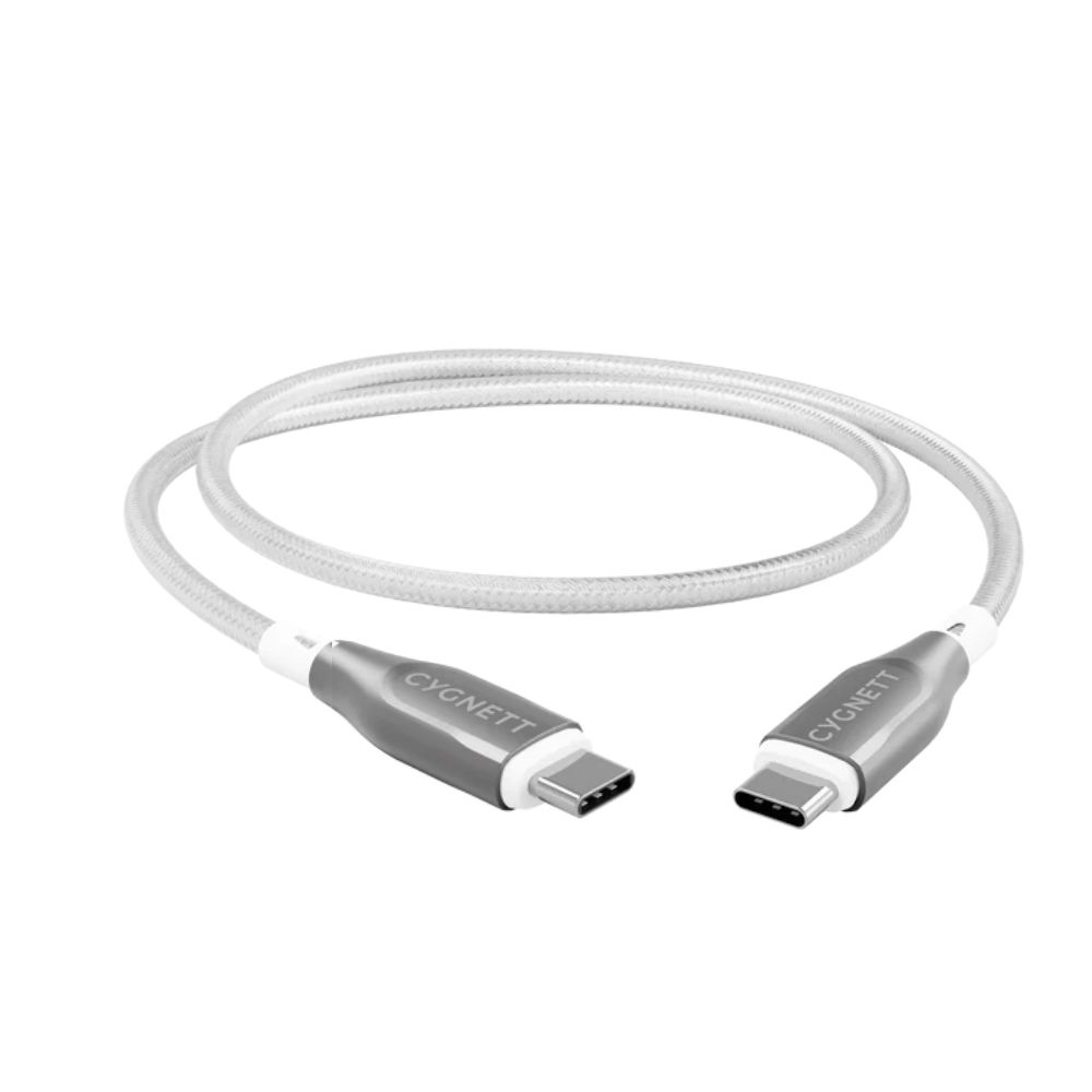 Cygnett Armoured USB-C To USB-C (USB 2.0) 1M (White)