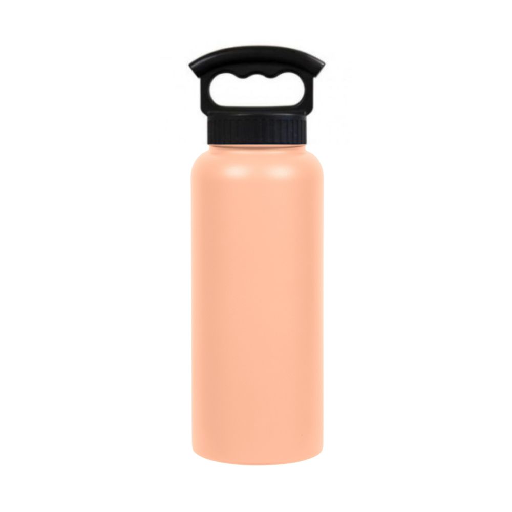 Fifty Fifty Vacuum Insulated Bottle 3 Finger Lid 1L (Peach)