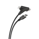 Scosche StrikeLine™ HH 2-in-1 USB-C to C®/Lightning™ Cable 1.2M (Black)