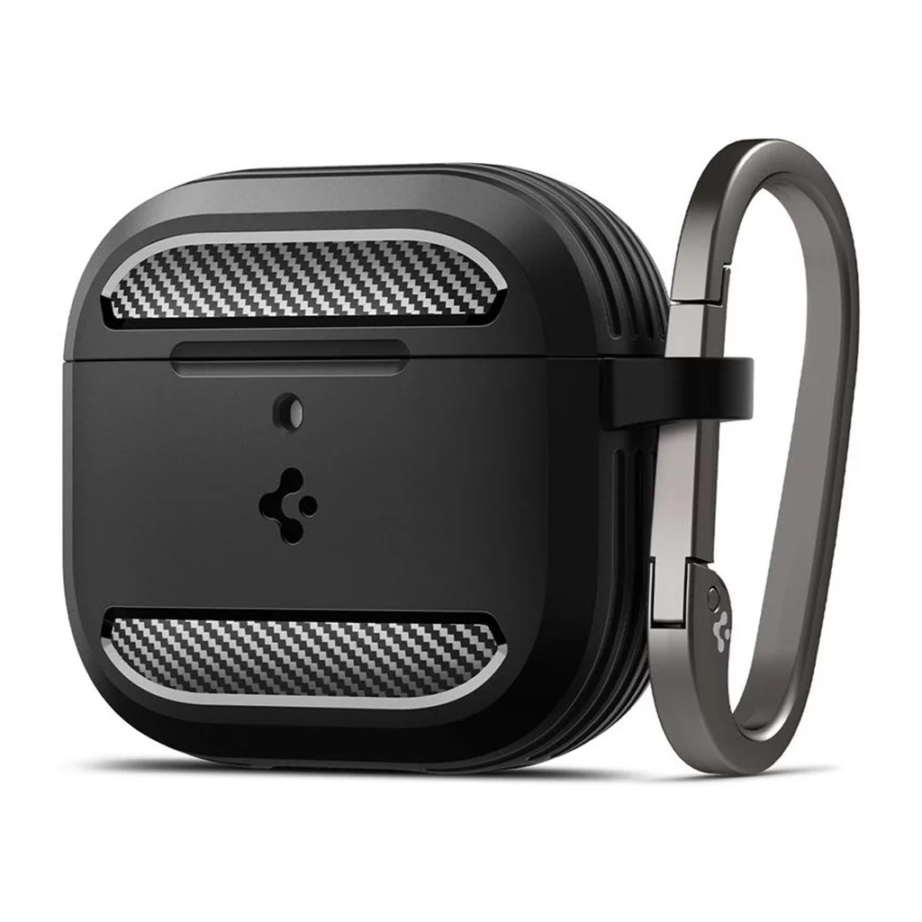 Spigen Rugged Armor Case for AirPods 4 (Matte Black)