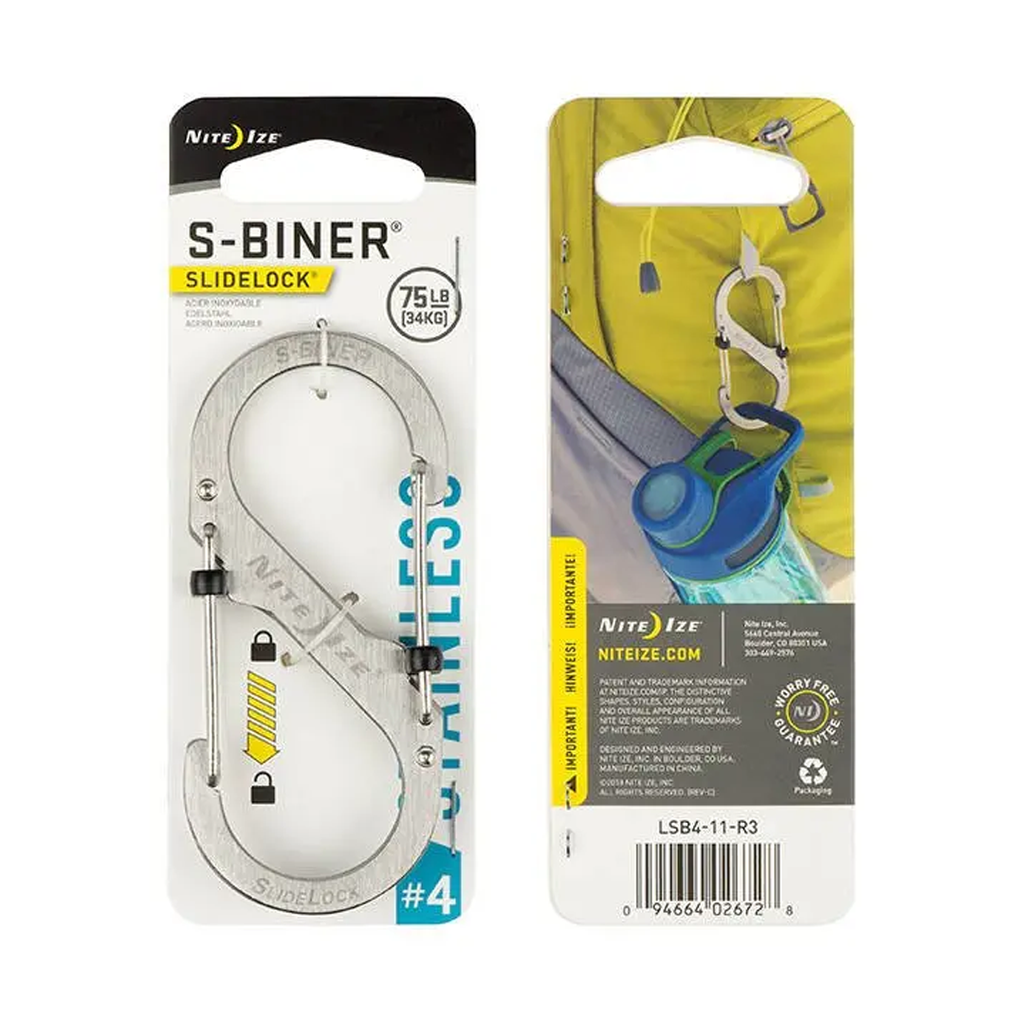 NiteIze S-Biner #4 SlideLock (Stainless)