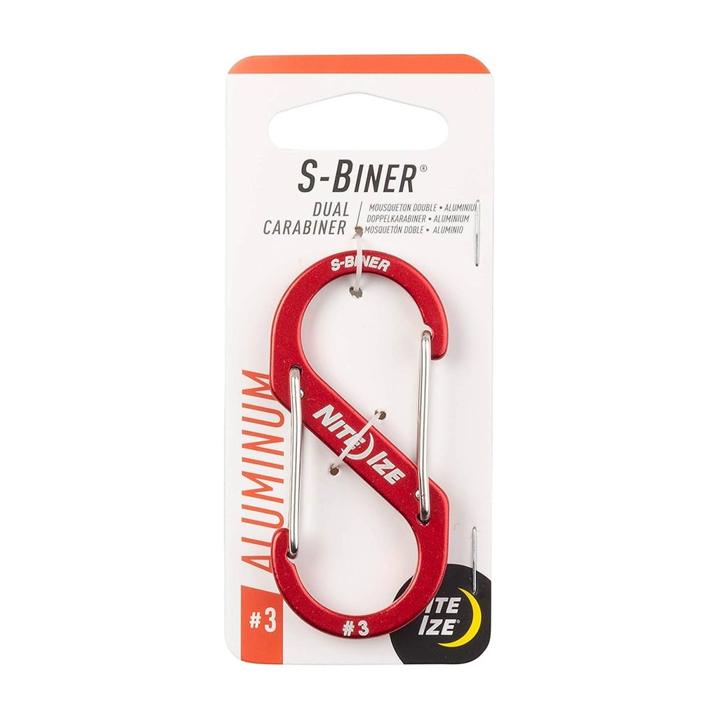 NiteIze S-Biner® Aluminum Dual Carabiner #3 (Red)