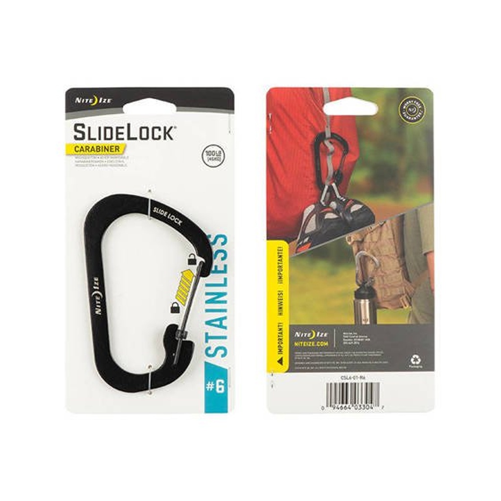 NiteIze SlideLock Carabiner 6 (Black)